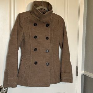 H&M Double breasted brown Pea Coat size 4
